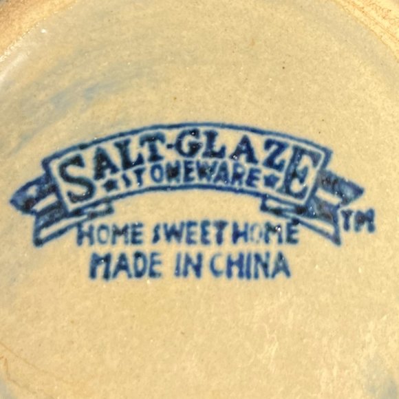 Salt Glaze Stoneware HOME SWEET HOME Cobalt Blue Heart Mug - Picture 6 of 6